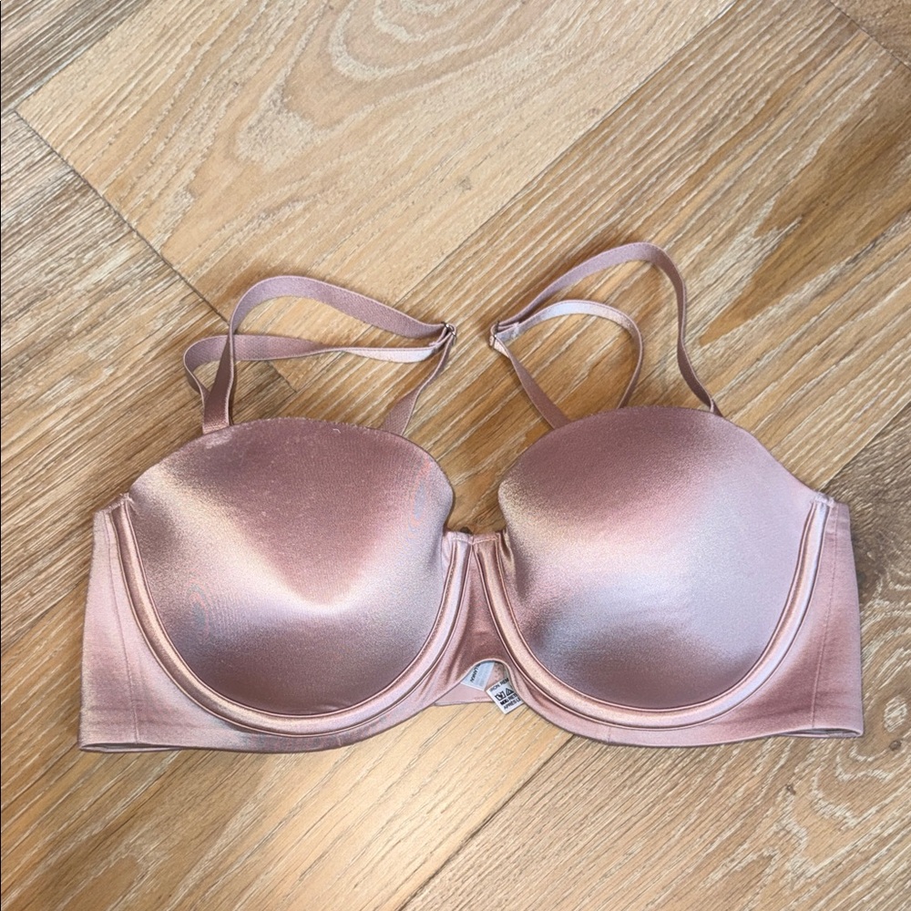 Soma Rose Satin Convertible Underwire Bra in Rose